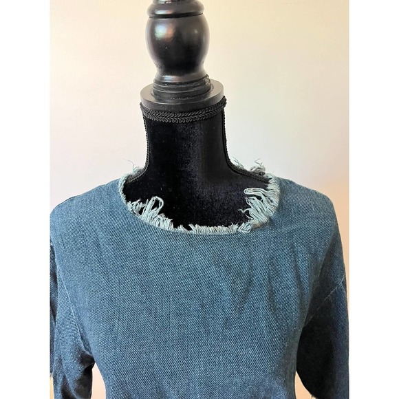 Simon Miller Short Sleeved Chambray Top - Size 2 (Medium) - Picture 2 of 5